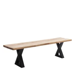 Zerreiche Esszimmerbank mit Baumkanten - Lagon