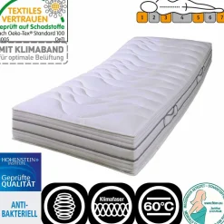 7-Zonen Matratze mit Taschenfederkern H2 Cruba & Bezug waschbar