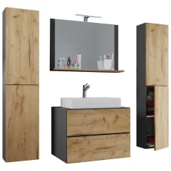 Zweifarbige Badmöbel Kombi hängend - Effect (vierteilig)