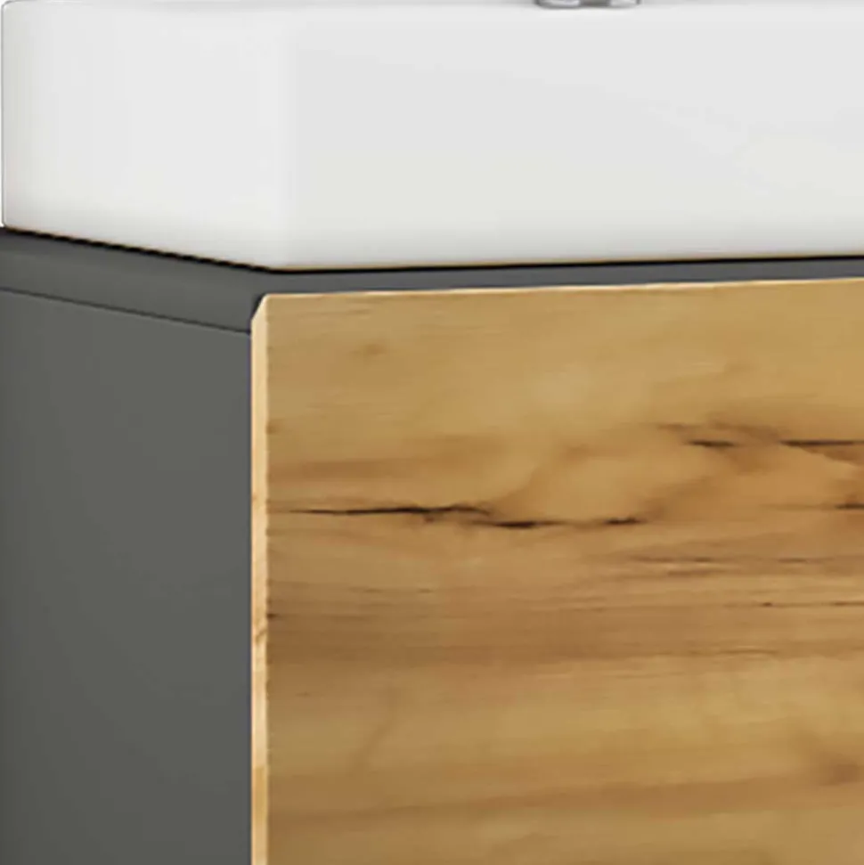 Zweifarbige Badmöbel Kombi hängend - Effect (vierteilig)