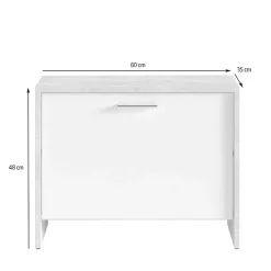 Zweifarbige Garderobenbank in Altholz Optik - Oktaria