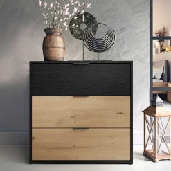 Zweifarbige Kommode in Holzoptik - Ortasta