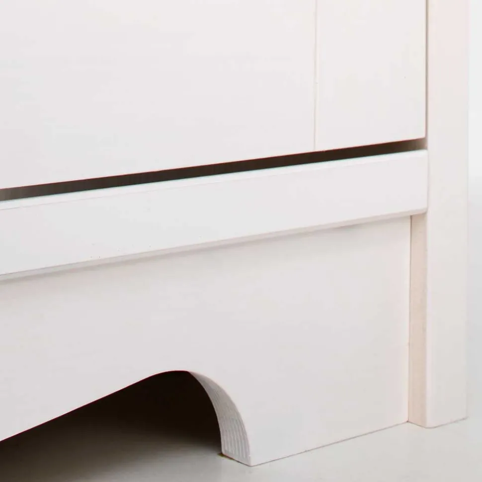 Zweifarbige Landhaus Vitrine mit vier Türen - Ribeiro