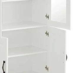 Zweifarbige Landhaus Vitrine mit vier Türen - Ribeiro