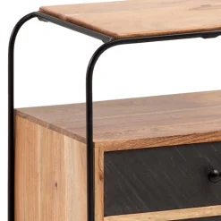 Zweifarbige Nachtkommode im Industrial Chic - Avalun