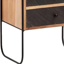 Zweifarbige Nachtkommode im Industrial Chic - Avalun