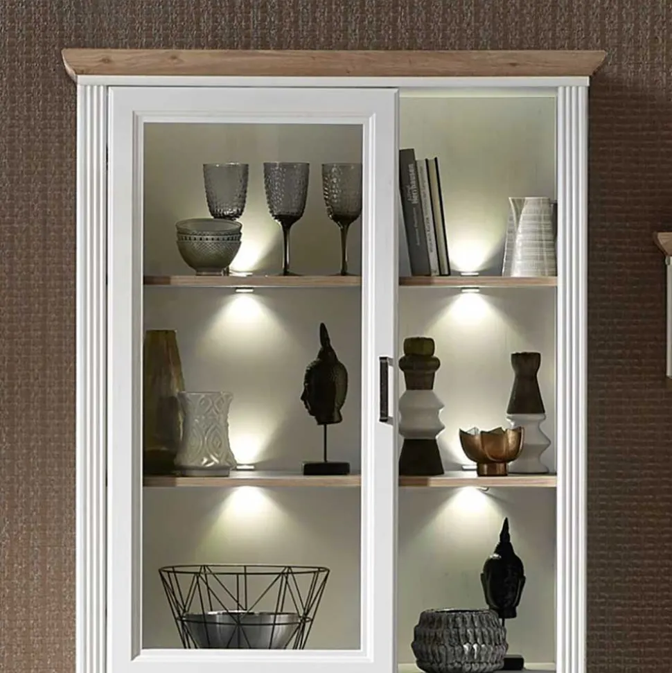 Zweifarbige Wohnmöbel Kombi in Weiß - Sinolita (dreiteilig)