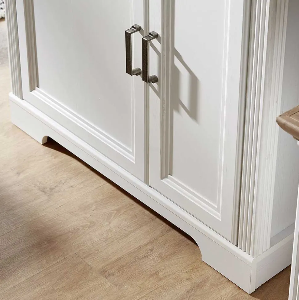 Zweifarbige Wohnmöbel Kombi in Weiß - Sinolita (dreiteilig)