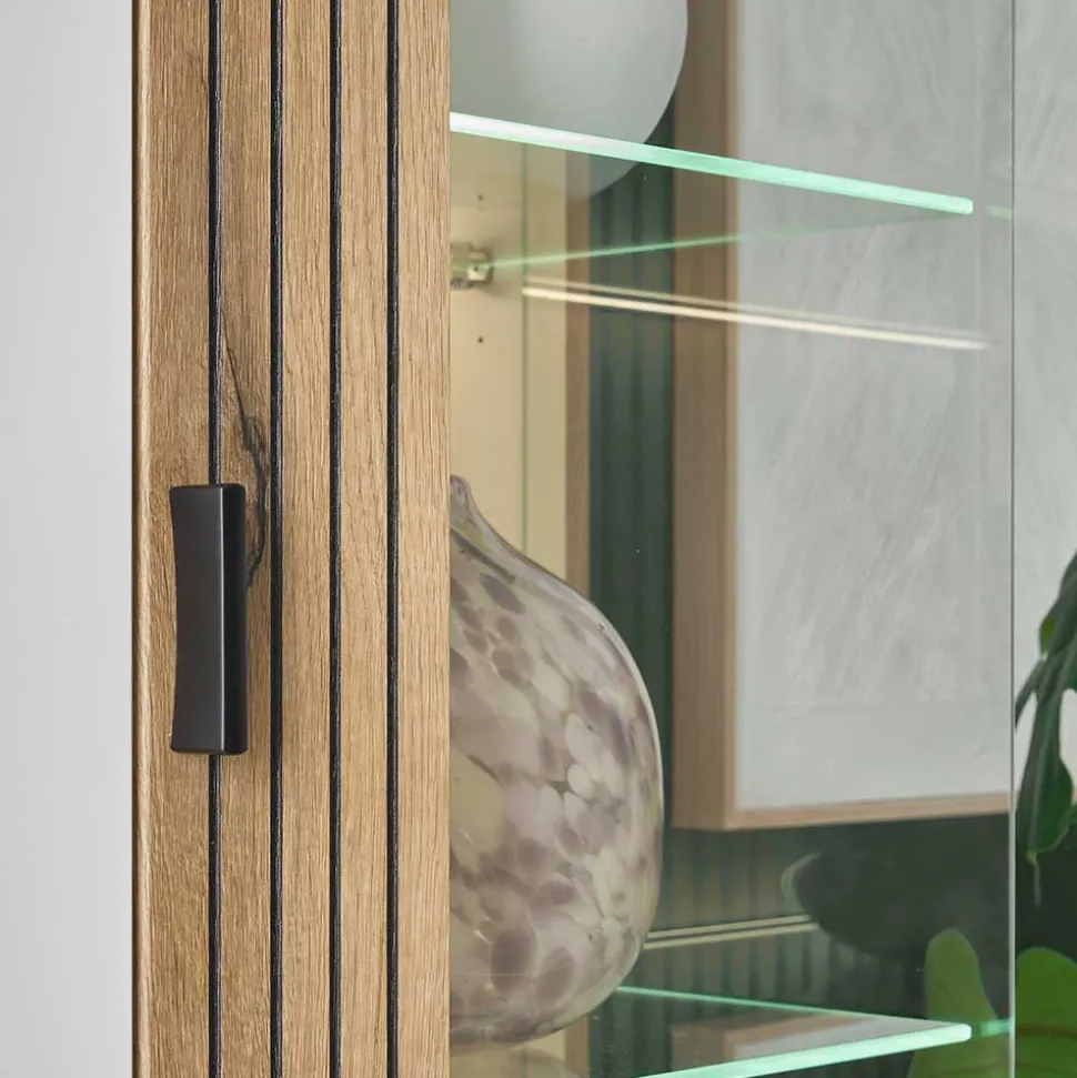 Zweifarbige Wohnzimmervitrine modern - Nenaloro