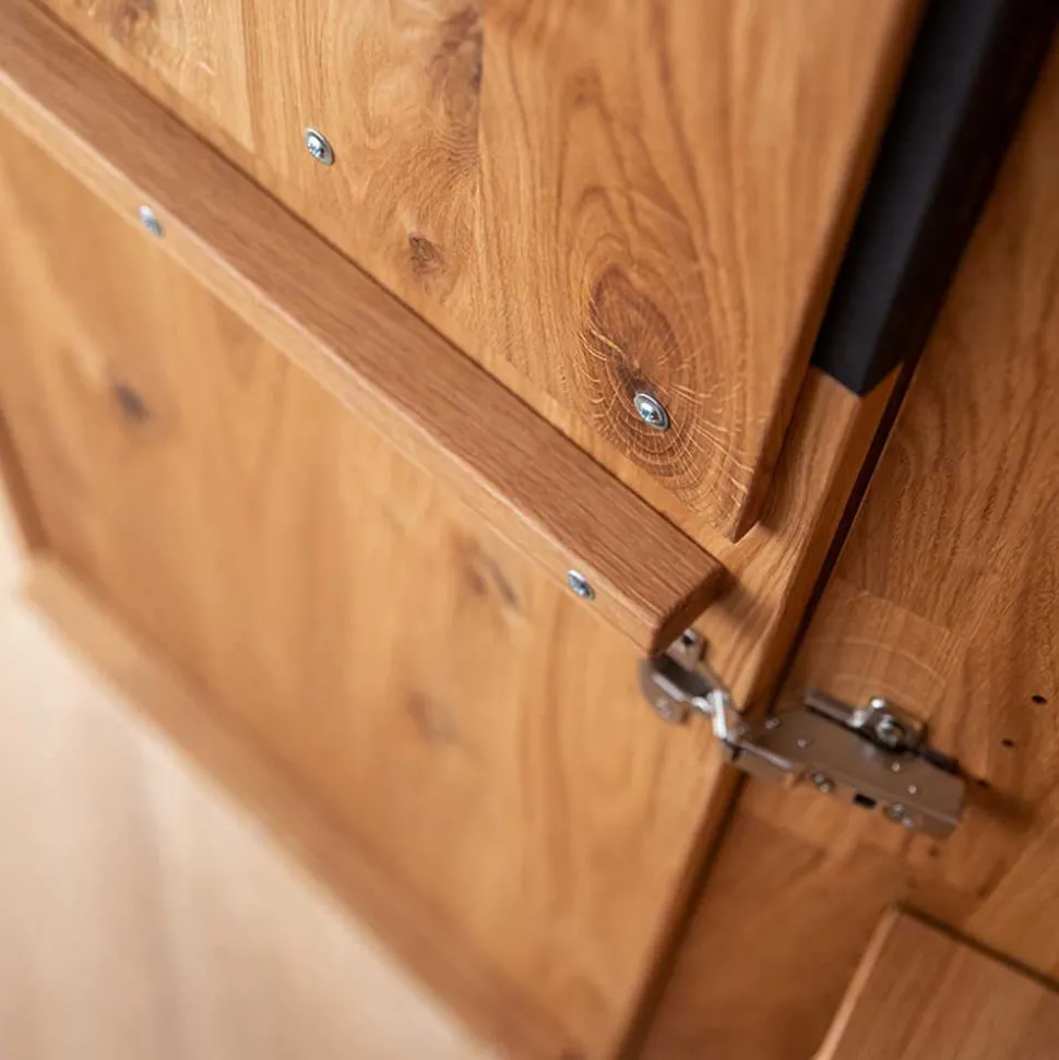 Zweifarbiger Kleiderschrank aus Eiche massiv - Agusto