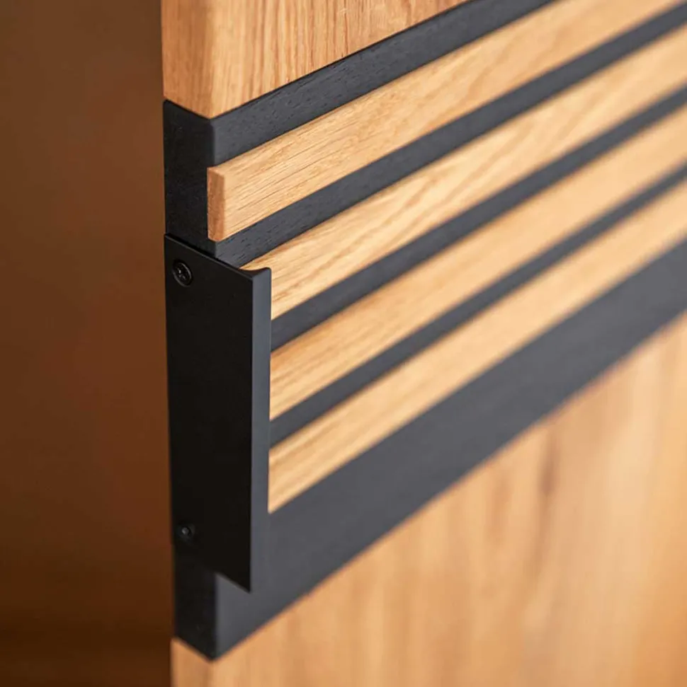 Zweifarbiger Kleiderschrank aus Eiche massiv - Agusto