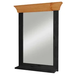 Zweifarbiger Spiegel in Schwarz & Kiefer Laugenfarben - Strada