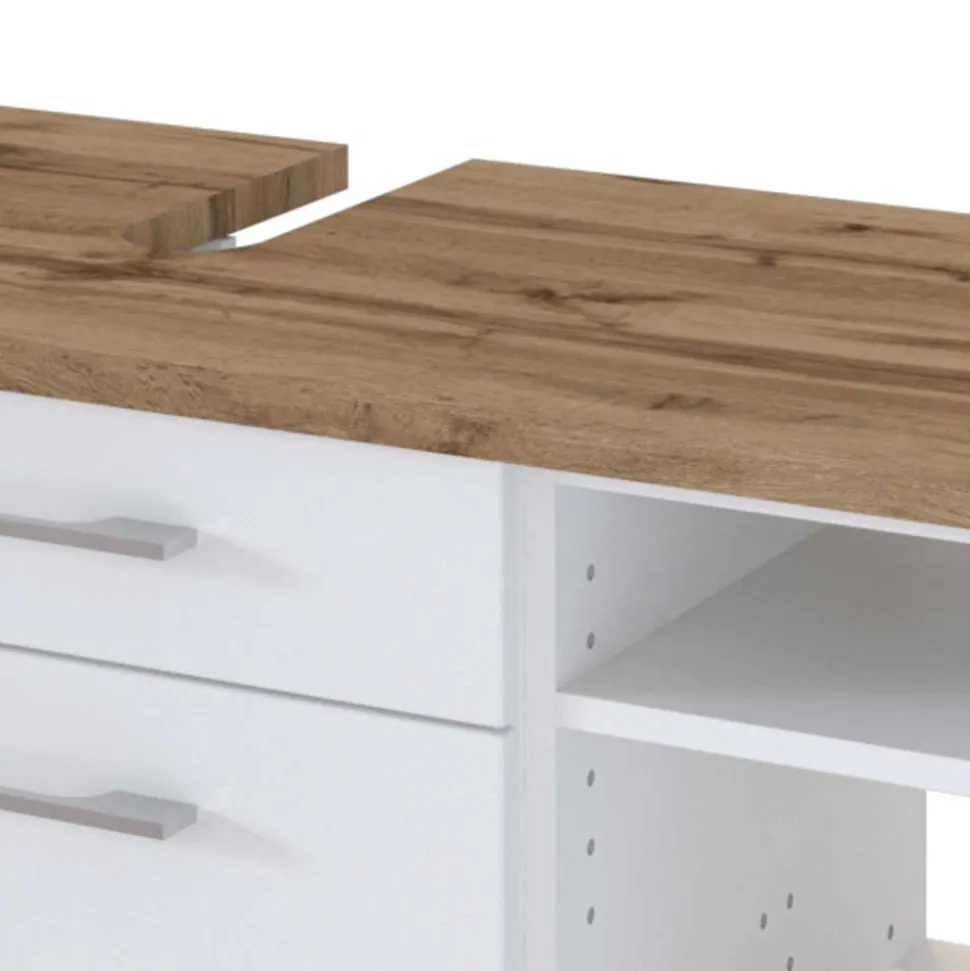 Zweifarbiger Unterschrank für Waschbecken - Enwicos