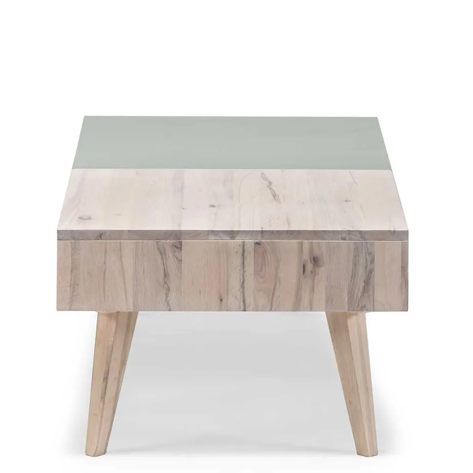 Zweifarbiger Wohnzimmertisch mit Stauraum - Ajevos