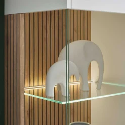 Zweifarbiges Highboard mit Glaseinsatz - Nenaloro