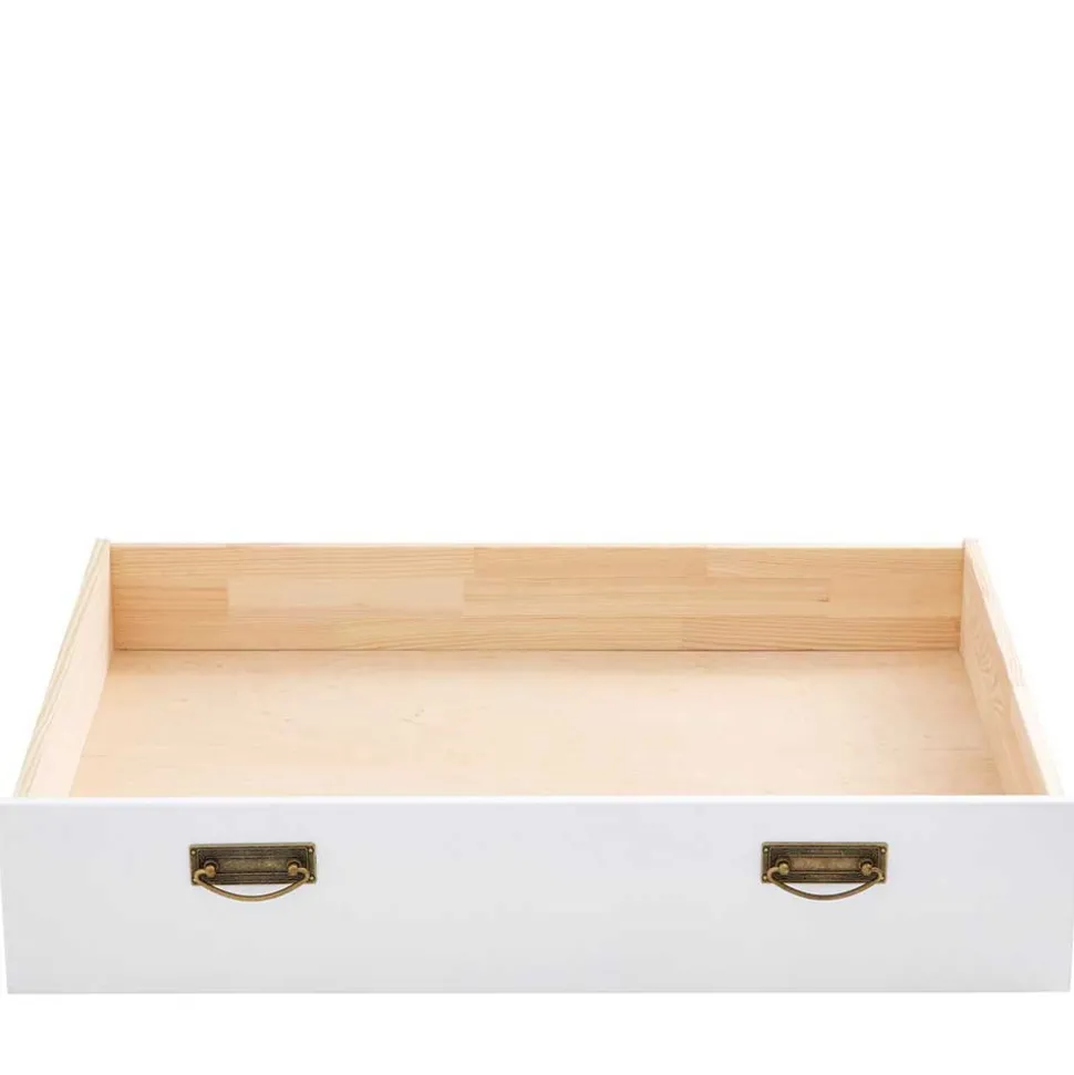 Zweifarbiges Landhaus Bett aus Holz - Beapta