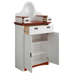 Zweifarbiges Landhaus Vertiko mit Spiegel - Beapta