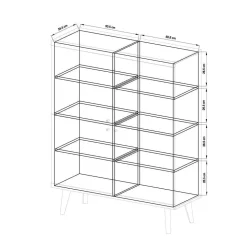 Zweifarbiges Wohnzimmer Möbel Set - Cablos (sechsteilig)