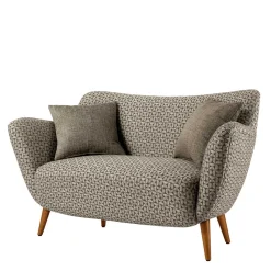 Zweisitzer Designsofa in Beige Braun gemustert - Regiovs