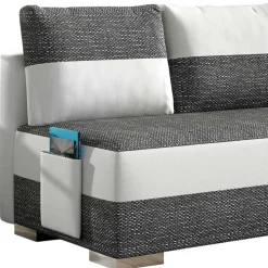 Zweisitzer Funktionscouch in Grau und Weiß - Ventry