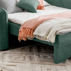 Zweisitzer Schlafsofa in Mintgrün Velours - Ronn