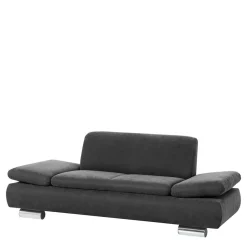 Zweisitzer Sofa aus Velours Anthrazit - Venezia