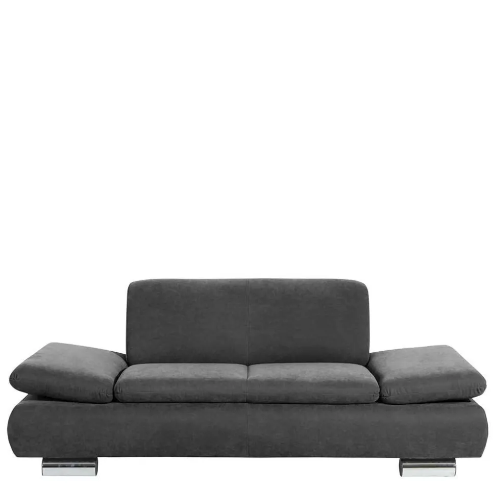 Zweisitzer Sofa aus Velours Anthrazit - Venezia