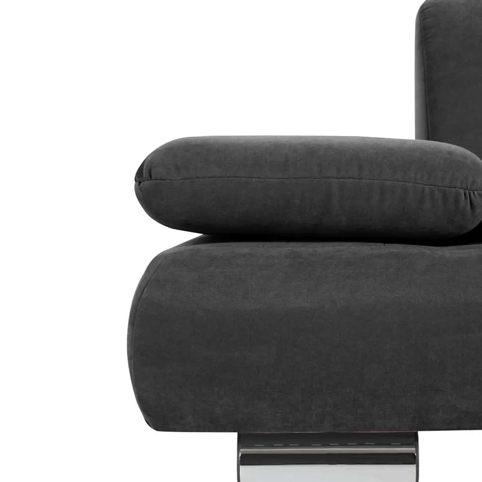 Zweisitzer Sofa aus Velours Anthrazit - Venezia