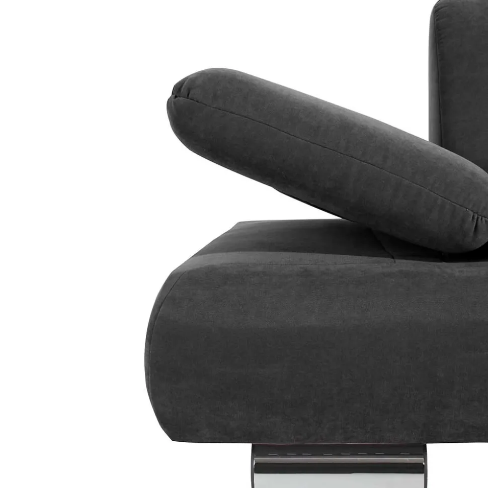Zweisitzer Sofa aus Velours Anthrazit - Venezia