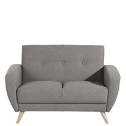 Zweisitzer Sofa in Grau Microfaser - Durencas