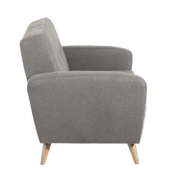 Zweisitzer Sofa in Grau Microfaser - Durencas