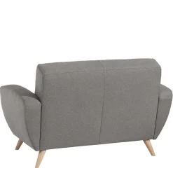 Zweisitzer Sofa in Grau Microfaser - Durencas