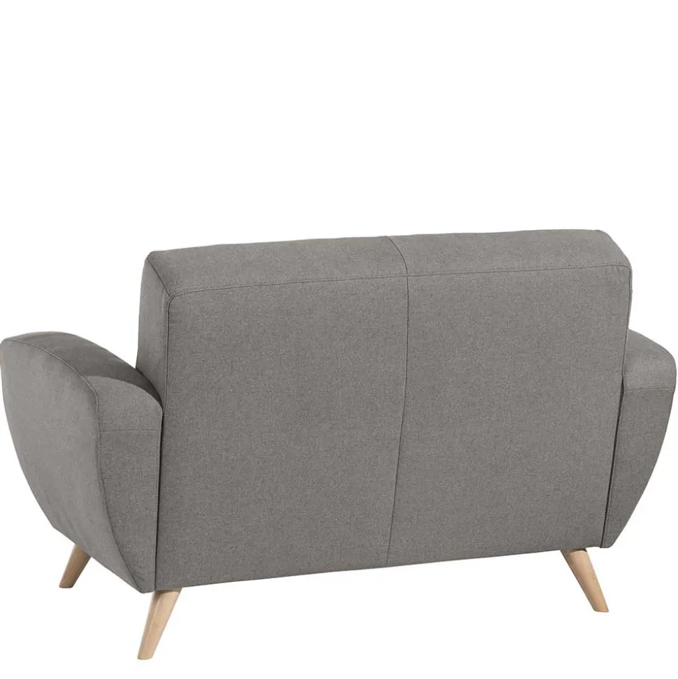 Zweisitzer Sofa in Grau Microfaser - Durencas