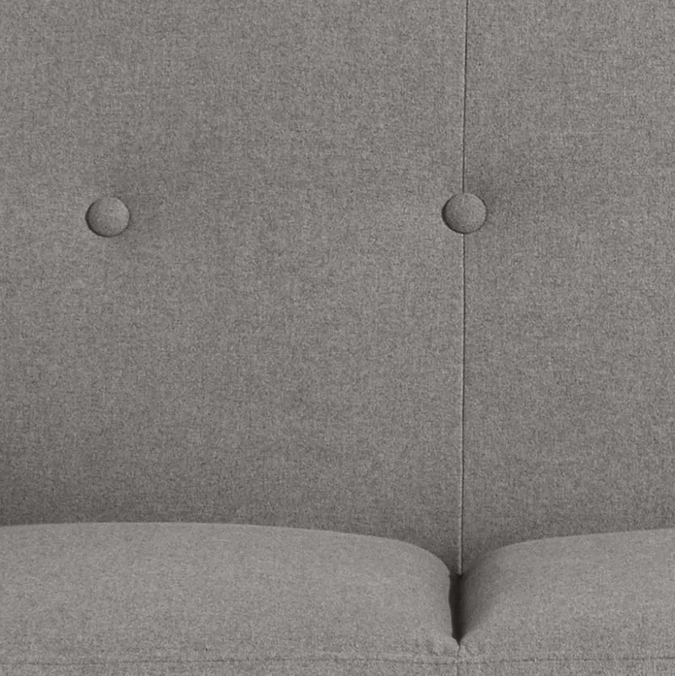 Zweisitzer Sofa in Grau Microfaser - Durencas