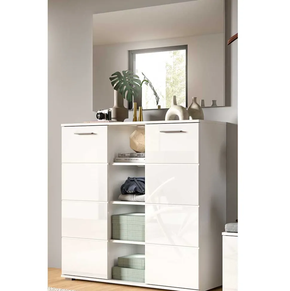 Zweiteiliges Dielenmöbel Set Hochglanz - Rugova (zweiteilig)