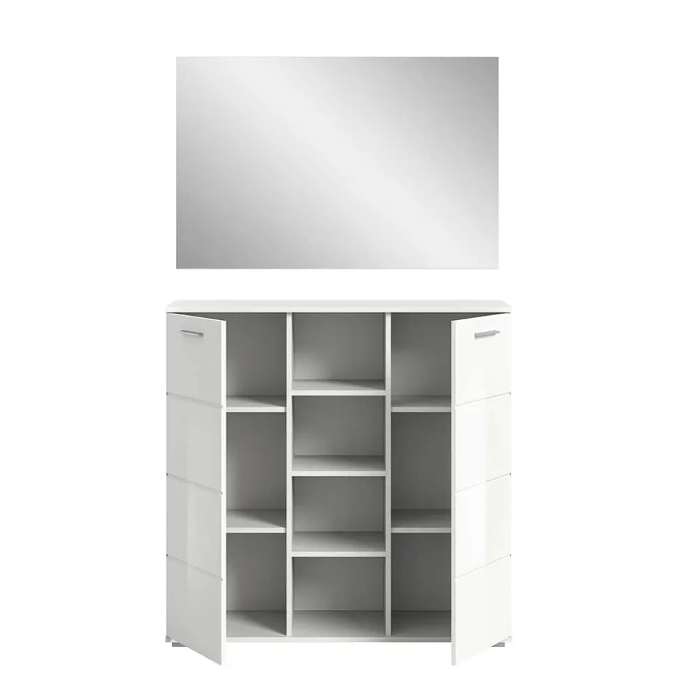 Zweiteiliges Dielenmöbel Set Hochglanz - Rugova (zweiteilig)