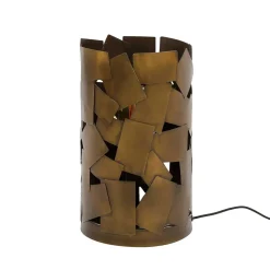 Zylindrische Tischlampe in Bronze Antik - Standing